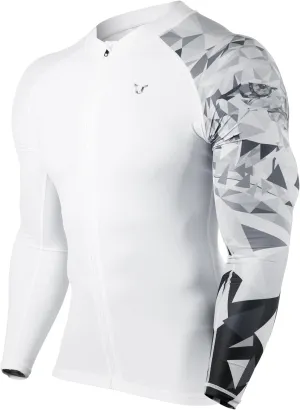 HUGE SPORTS Men's Swim Shirts Long Sleeve Zip Rash Guard UPF 50  Sun Protective Quick Drying