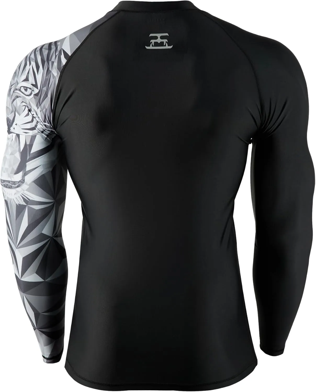 HUGE SPORTS Men's Swim Shirts Long Sleeve Zip Rash Guard UPF 50  Sun Protective Quick Drying