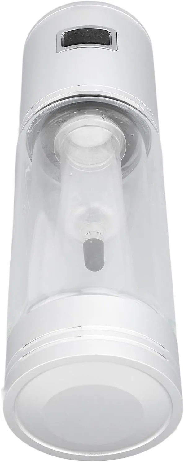 Hydrogen Water Generator, 350 Ml of Dual Modes Spe Technology 3 in 1 2500ppb Inhalation of Portable Hydrogen Water Bottle with Nasal Cannula to Travel (Silver)