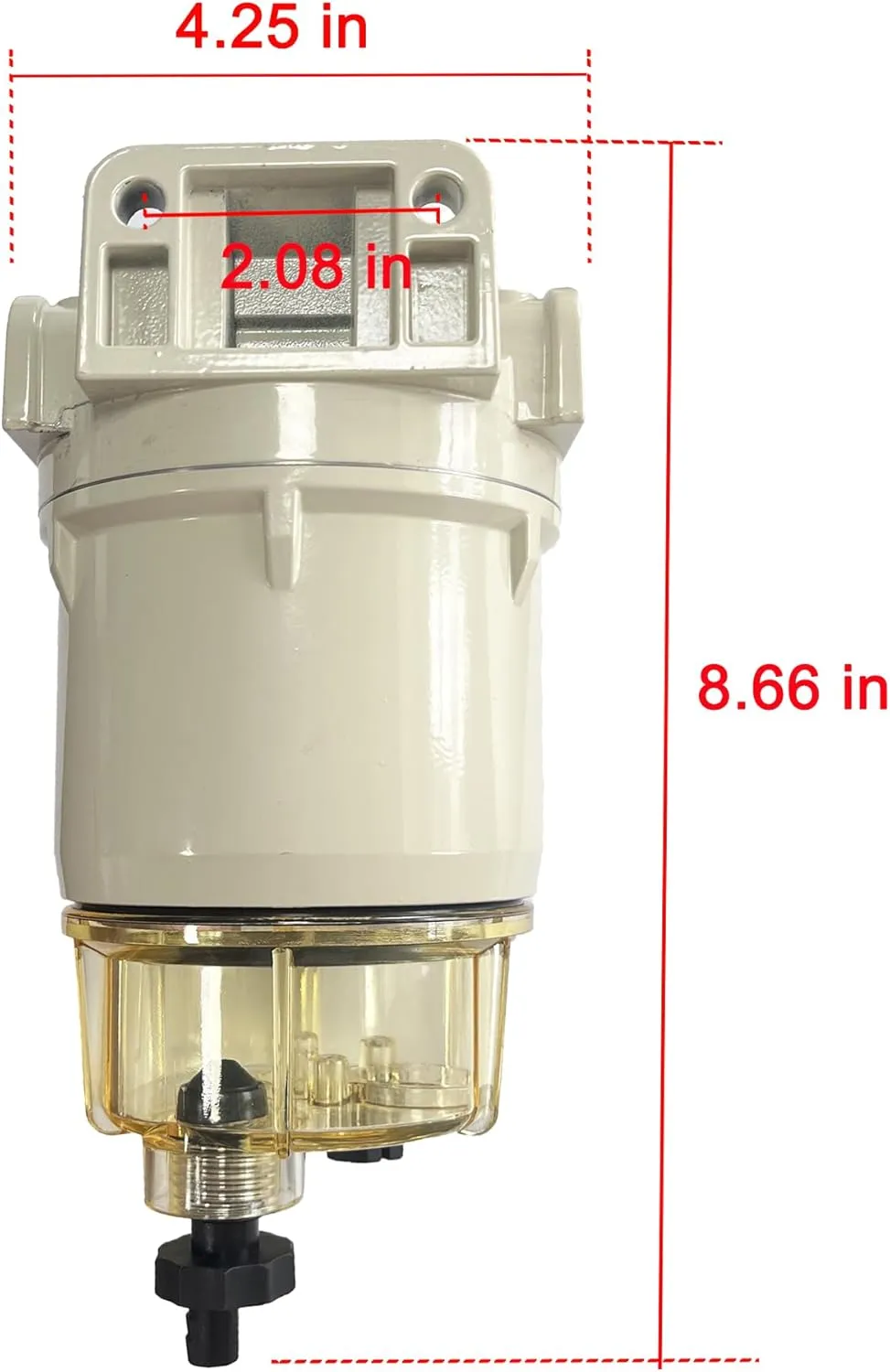 iFJF Upgrade 35-60494-1 Fuel Water Separating Filter Replacement for Marine Outboard Motor with 3/8" Barb x 1/4" NPT Fittings Replaces S3213 S3214 B32013 18-7932-1 18-7922 18-7932 10 Micron