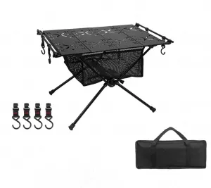IGT Table Portable Aluminum Alloy Folding Table Multifunction Ultra Barbecue Camping Table Hiking Roll-Up Desk with Storage Bag for BBQ Picnic Hiking Riding