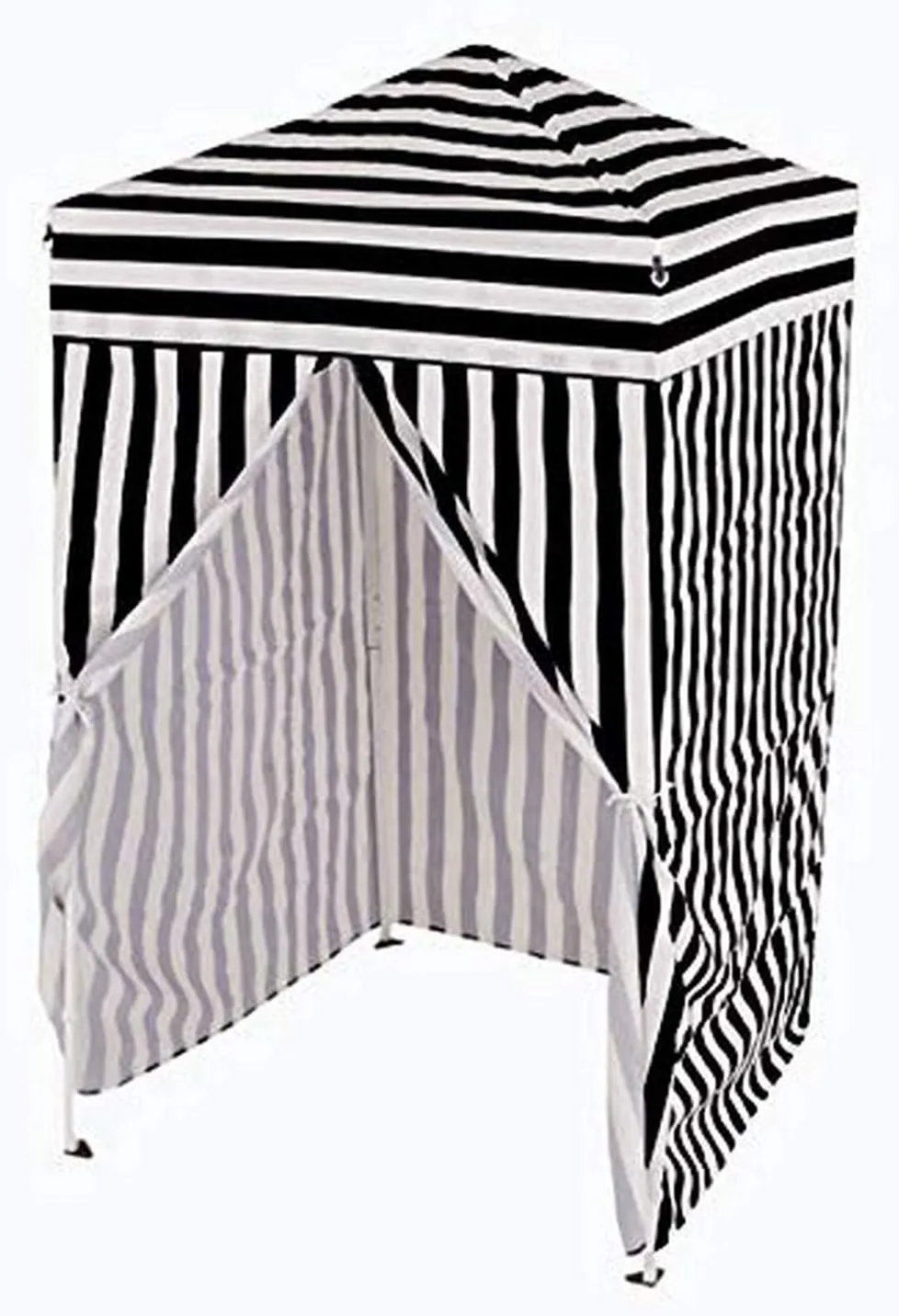 Impact 4'x4' Pop up Changing Dressing Room, Black and White & Quik Shade Set of 4 Heavy Duty Weight Plates for Securing Instant and Pop-Up Canopies and Tents