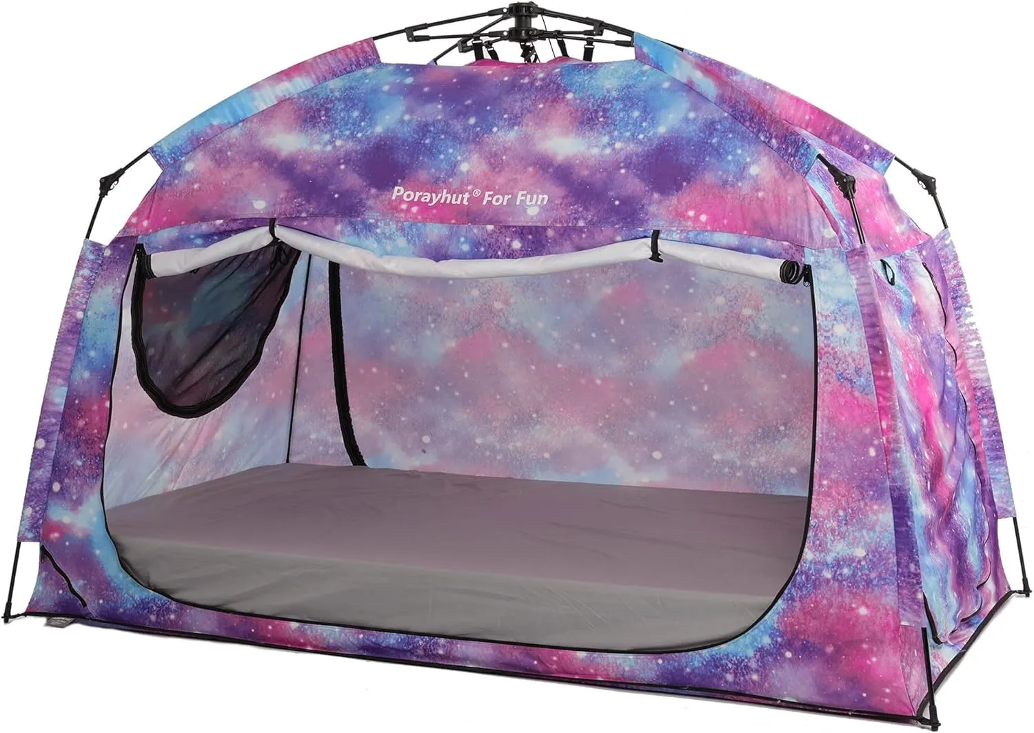 Indoor Instant Privacy Bed Tent for Sleeping,Quick Set-up Bed Canopies,Portable Bed Drapes with Large Space and 3 Doors (Galaxy, Twin)
