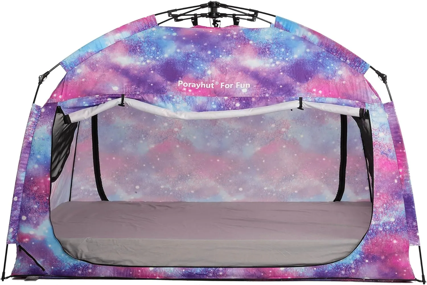Indoor Instant Privacy Bed Tent for Sleeping,Quick Set-up Bed Canopies,Portable Bed Drapes with Large Space and 3 Doors (Galaxy, Twin)