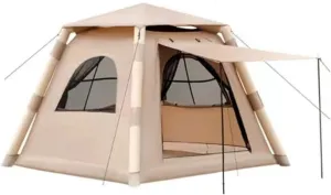 Inflatable Camping Tents, Portable Outdoor Tent for 4-8 Person, Family Tent, Instant Setup, Sun Protection, for Hiking