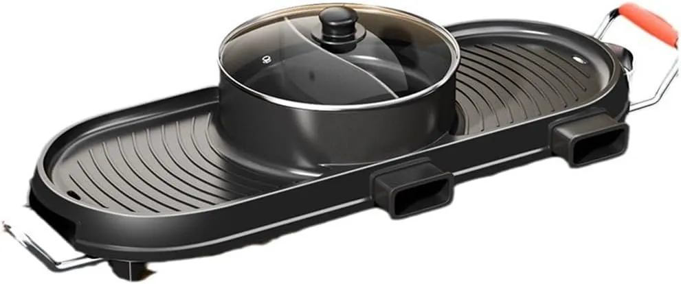 Instant Boiled Barbecue Electric Hot Pot Smokeless Electric Oven Double-flavor Hot Pot