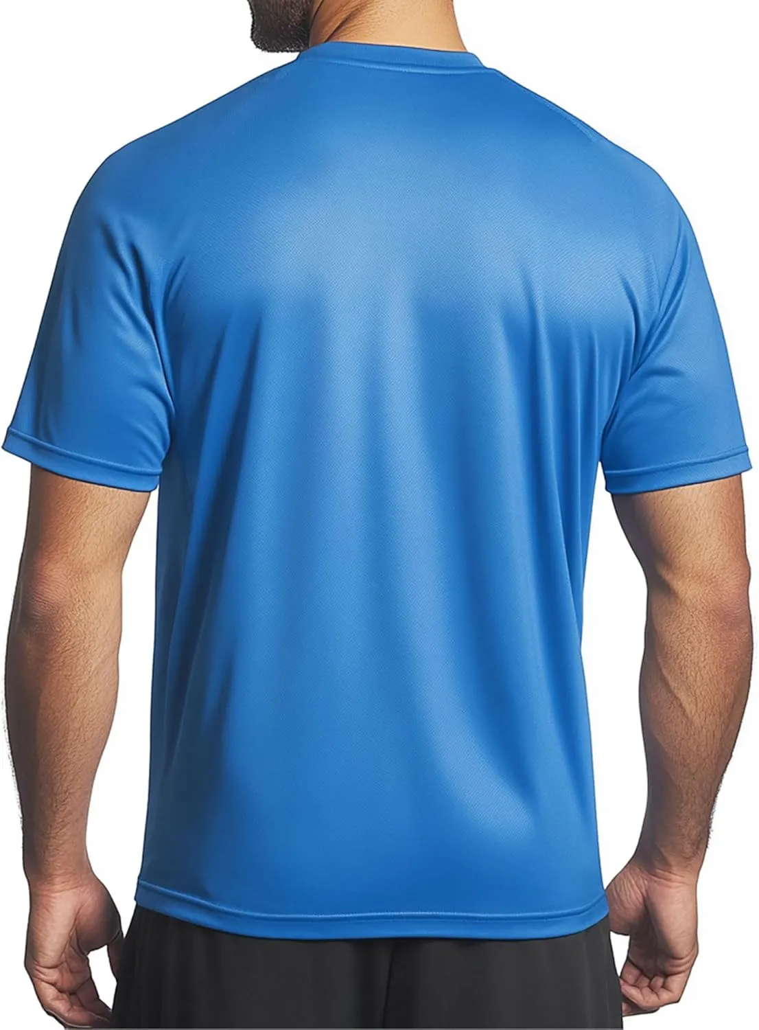 Instant Cooling Workout Shirt Coolmax Moisture Wicking Crew Neck Men Summer Running Comfort Fit