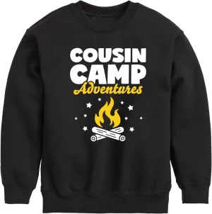 Instant Message - Camping - Cousin Camp Adventures - Toddler & Youth Crewneck Fleece Sweatshirt