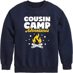 Instant Message - Camping - Cousin Camp Adventures - Toddler & Youth Crewneck Fleece Sweatshirt