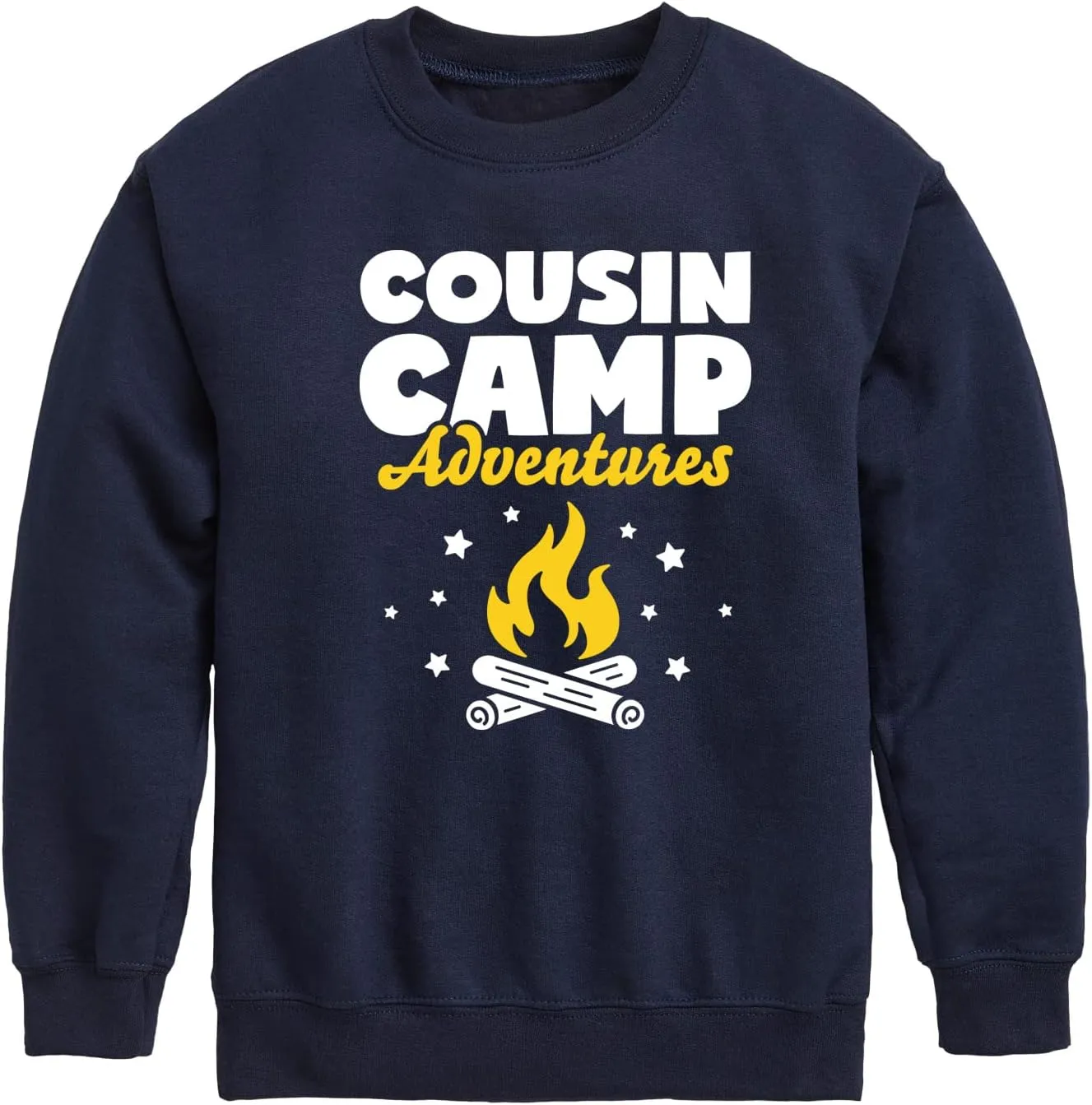 Instant Message - Camping - Cousin Camp Adventures - Toddler & Youth Crewneck Fleece Sweatshirt
