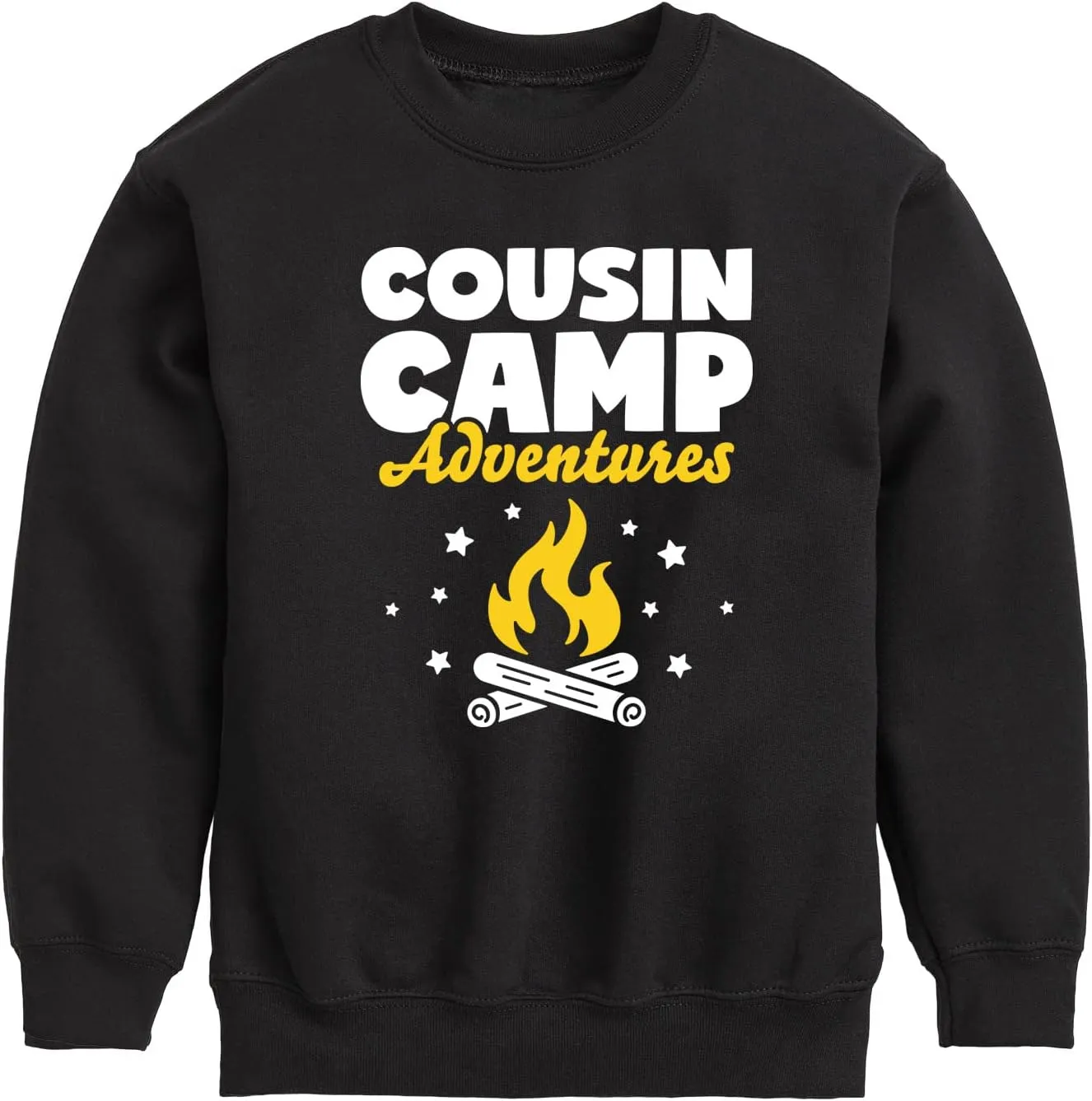 Instant Message - Camping - Cousin Camp Adventures - Toddler & Youth Crewneck Fleece Sweatshirt