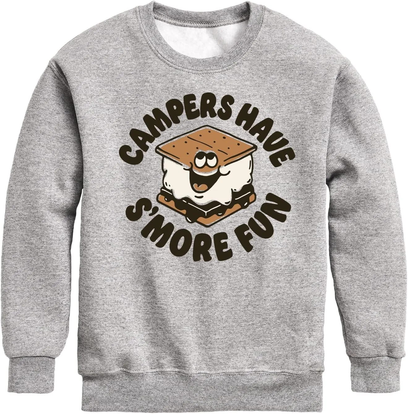 Instant Message - Camping is Smore Fun - Toddler & Youth Crewneck Fleece Sweatshirt