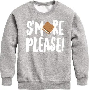Instant Message - Camping - S'More Please! - Toddler & Youth Crewneck Fleece Sweatshirt