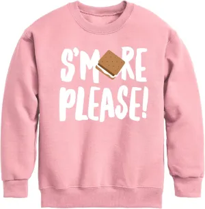 Instant Message - Camping - S'More Please! - Toddler & Youth Crewneck Fleece Sweatshirt