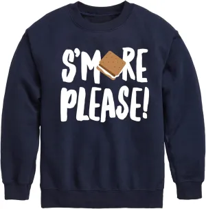 Instant Message - Camping - S'More Please! - Toddler & Youth Crewneck Fleece Sweatshirt