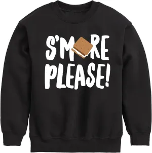 Instant Message - Camping - S'More Please! - Toddler & Youth Crewneck Fleece Sweatshirt