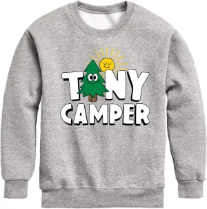 Instant Message - Camping - Tiny Camper - Toddler & Youth Crewneck Fleece Sweatshirt