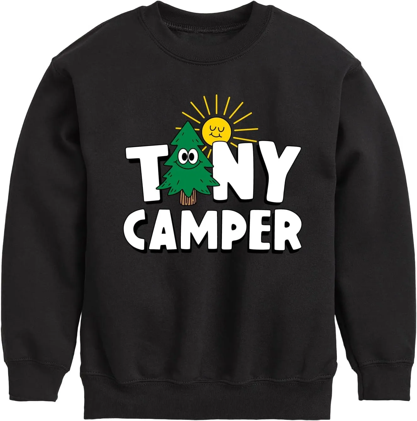 Instant Message - Camping - Tiny Camper - Toddler & Youth Crewneck Fleece Sweatshirt