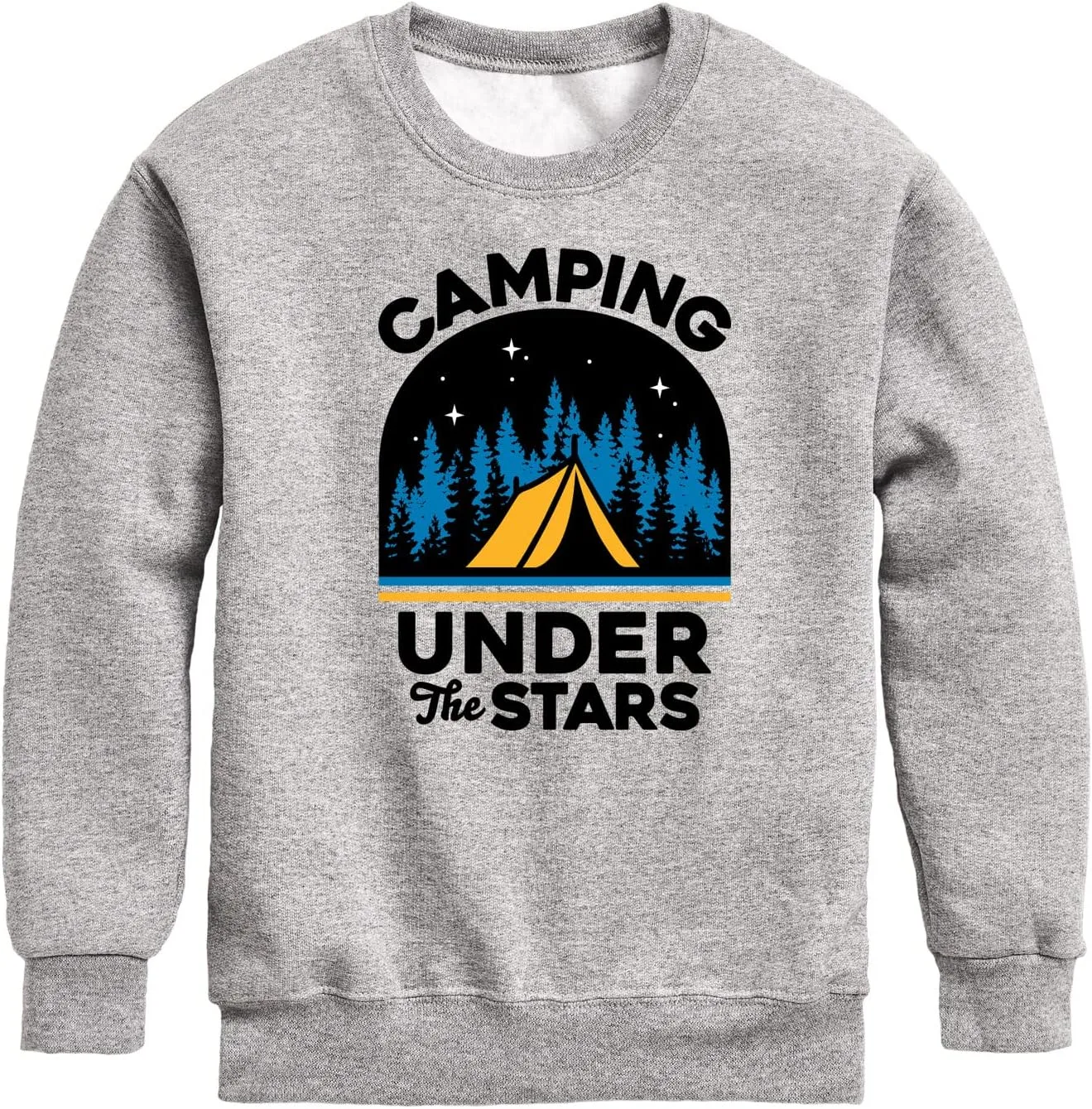 Instant Message - Camping Under The Stars - Toddler & Youth Crewneck Fleece Sweatshirt