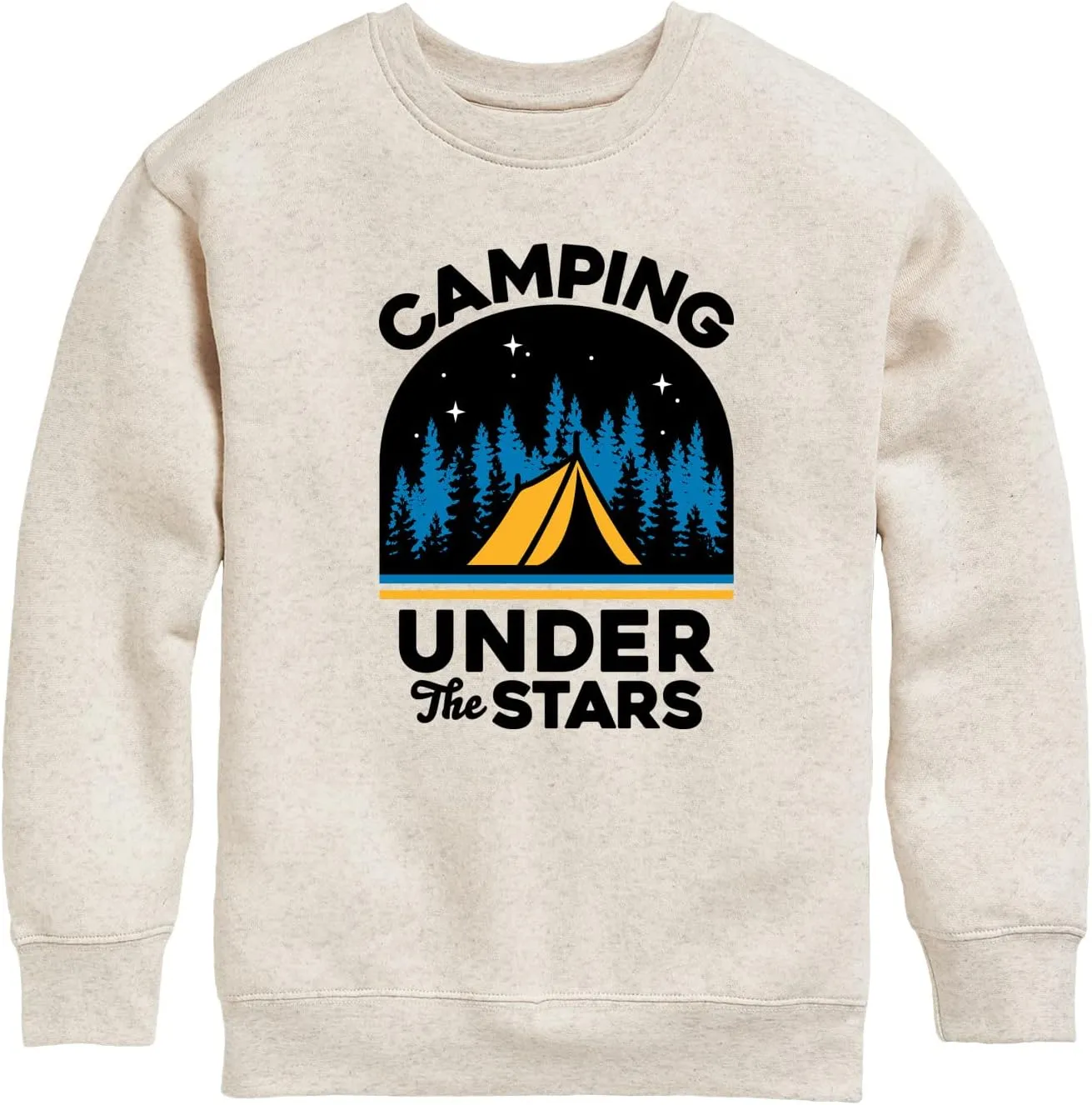 Instant Message - Camping Under The Stars - Toddler & Youth Crewneck Fleece Sweatshirt