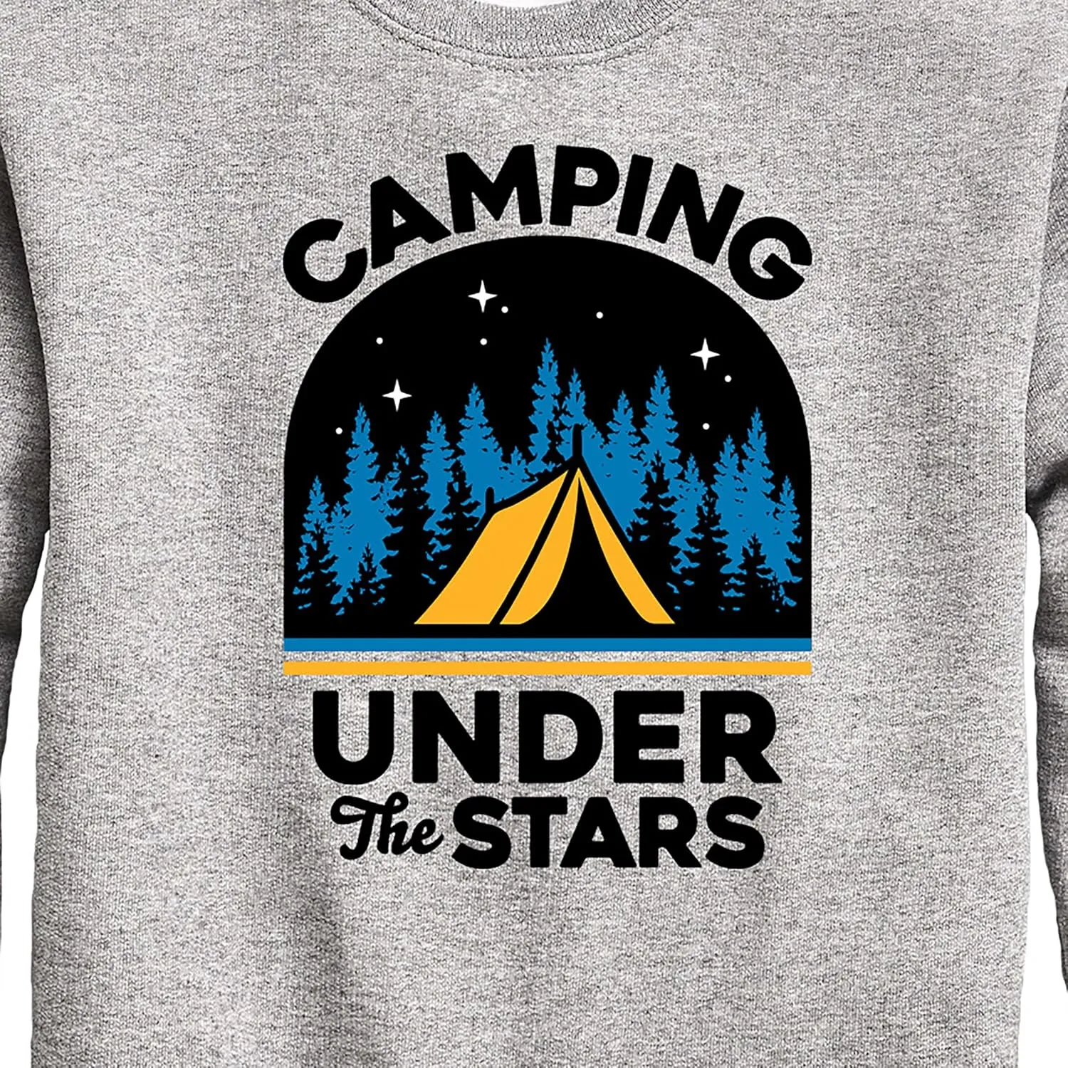 Instant Message - Camping Under The Stars - Toddler & Youth Crewneck Fleece Sweatshirt