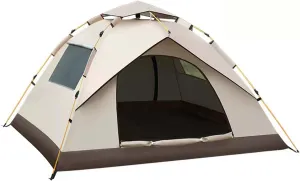 Instant Pop Up Camping Tent 83x79x53 inch, Family Tent Instant Setup in 60 Seconds, Large Lightweight 4 Seasons Tent, Waterproof Windproof Tent for Camping Hiking Backpacking Backyard