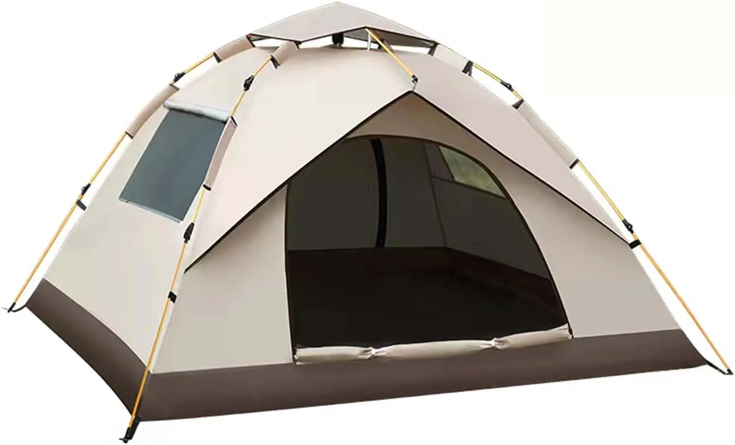 Instant Pop Up Camping Tent 83x79x53 inch, Family Tent Instant Setup in 60 Seconds, Large Lightweight 4 Seasons Tent, Waterproof Windproof Tent for Camping Hiking Backpacking Backyard