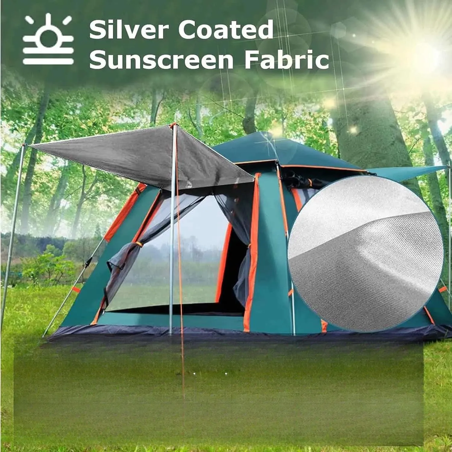 Instant Pop-Up Waterproof Camping Tent for 4-5 People