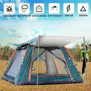 Instant Pop-Up Waterproof Camping Tent for 4-5 People