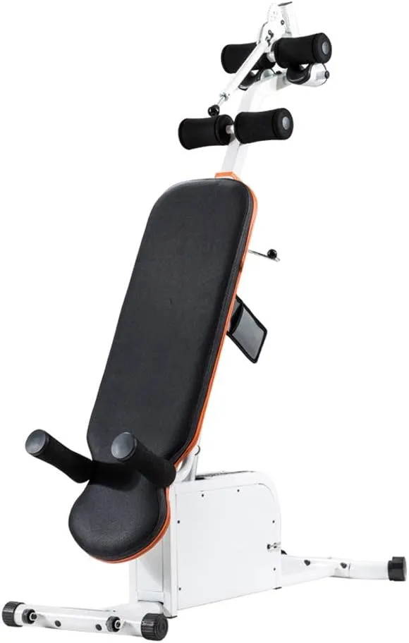 Inversion Table Multifunctional Electric Inversion Table Leg Stretch Stretcher Machine Adjustable Height with Comfort PU Backrest for Men and Women