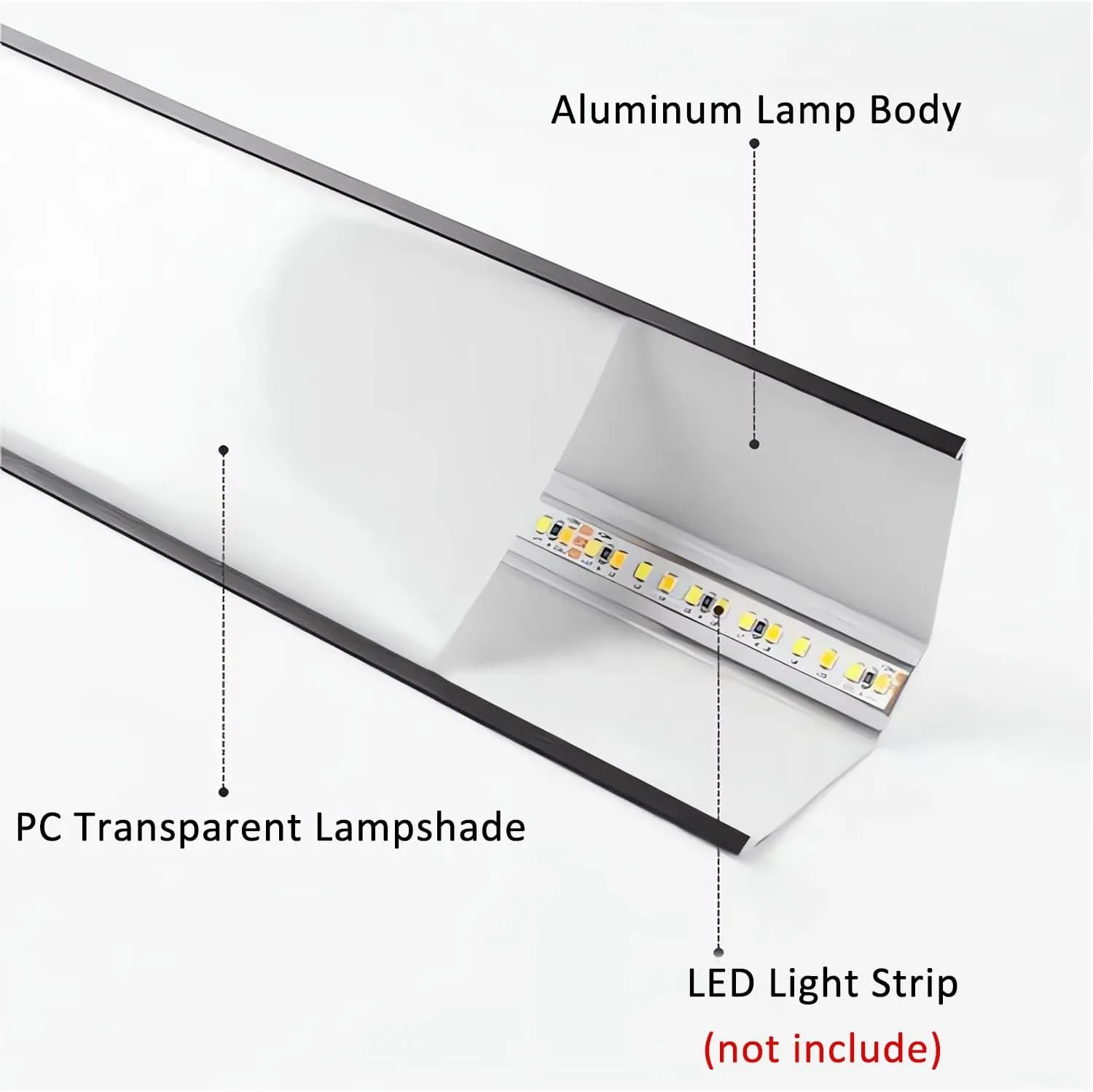 JARBIH 10PACK Led Aluminum Profile for Ceiling Wall Decoration, 1M/3.3ft 6cmx6cm Top Corner Strip Line Luminous Ceiling Free Lamp Internal Channel Linear for Living Room Home(White)