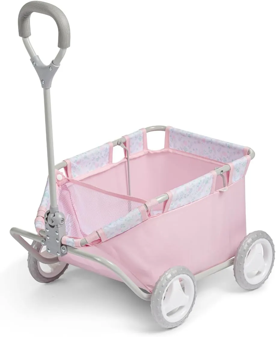 JC Toys - for Keeps Playtime | Deluxe Folding Pull Along | Royal Pink Collection | for Dolls up to 20" | Ages 3 