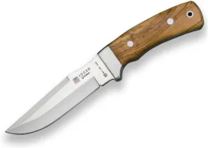 Joker "Gamo CO45 Full Mount Knife with Olive Wood Handles and 5.1 in. MOVA Blade, Leather Sheath, Fishing, Hunting, Camping and Trekking Tool