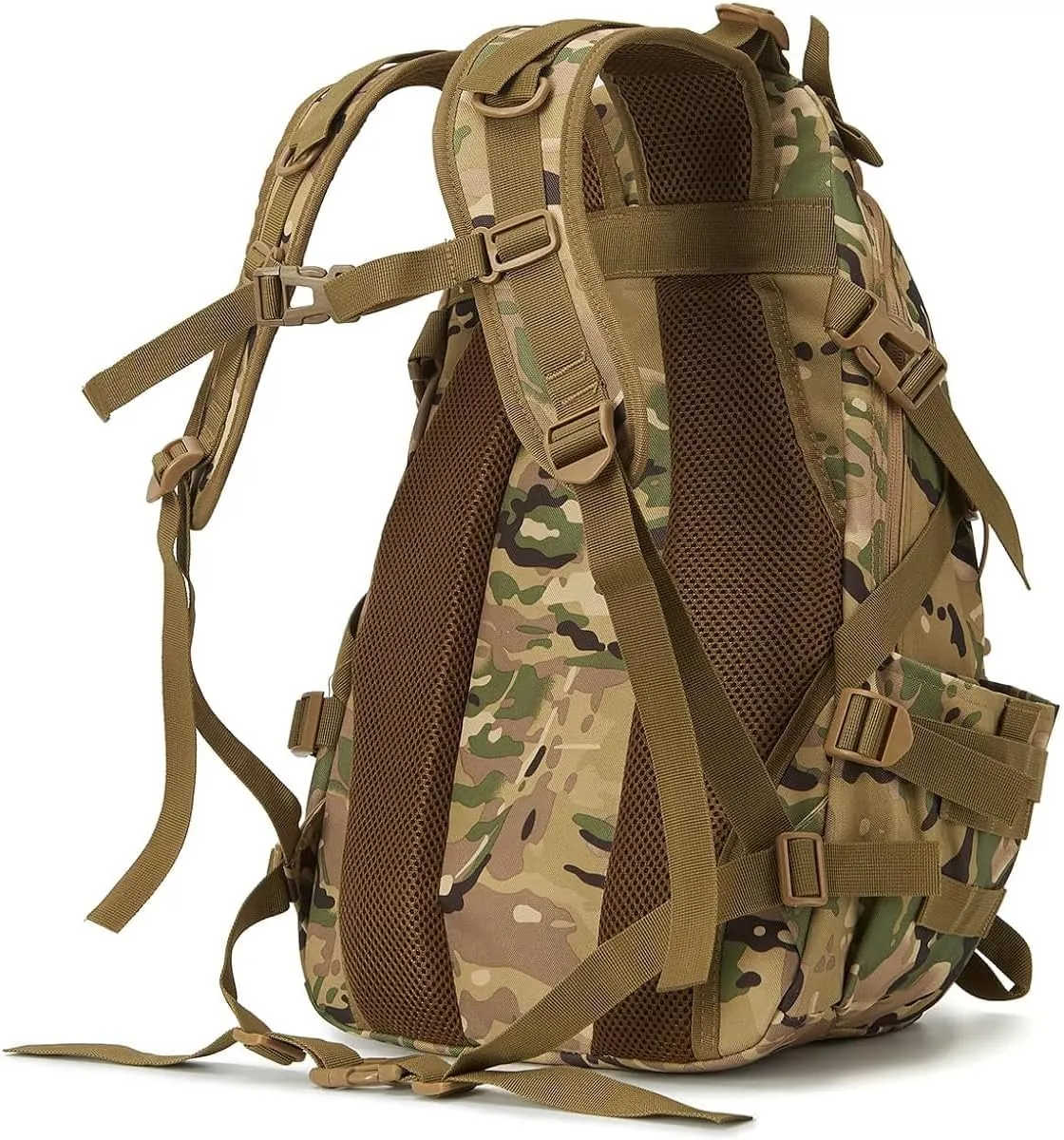 Jungle Leopard 40L Tactical Backpack Men Camping Hiking Bag Reflective Travel Survival MOLLE Climbing Rucksack(ACU)