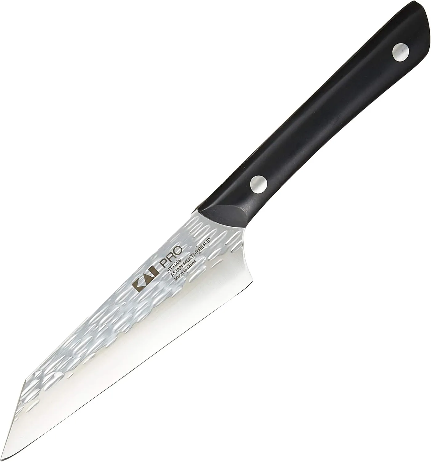 Kai PRO 5" Asian Multi Prep Knife, Hand Sharpened Japanese Boning, Trimming and Utility Knife, Japanese AUS6M Stainless Steel Blade, Full-Tang POM Handle, NSF Certified