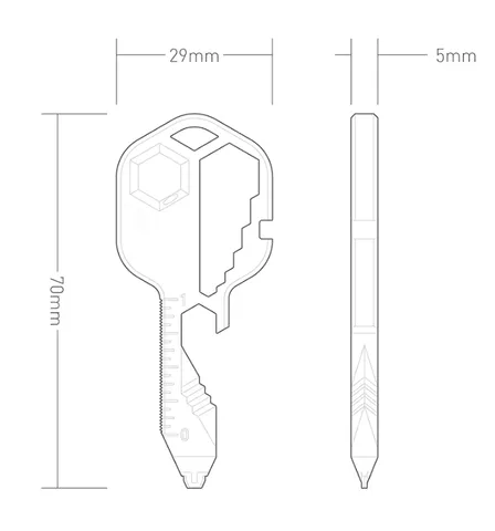 Key Shaped Multi-Functional Tool