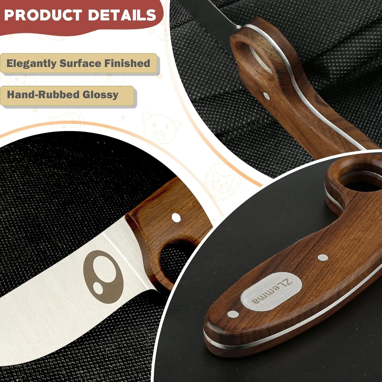 Kids Boy Scout Knife with Educational Ring & Sheath & Rounded Tip - Whittling Knife Rosewood Handle for Boys/Girls Сamping Cutting