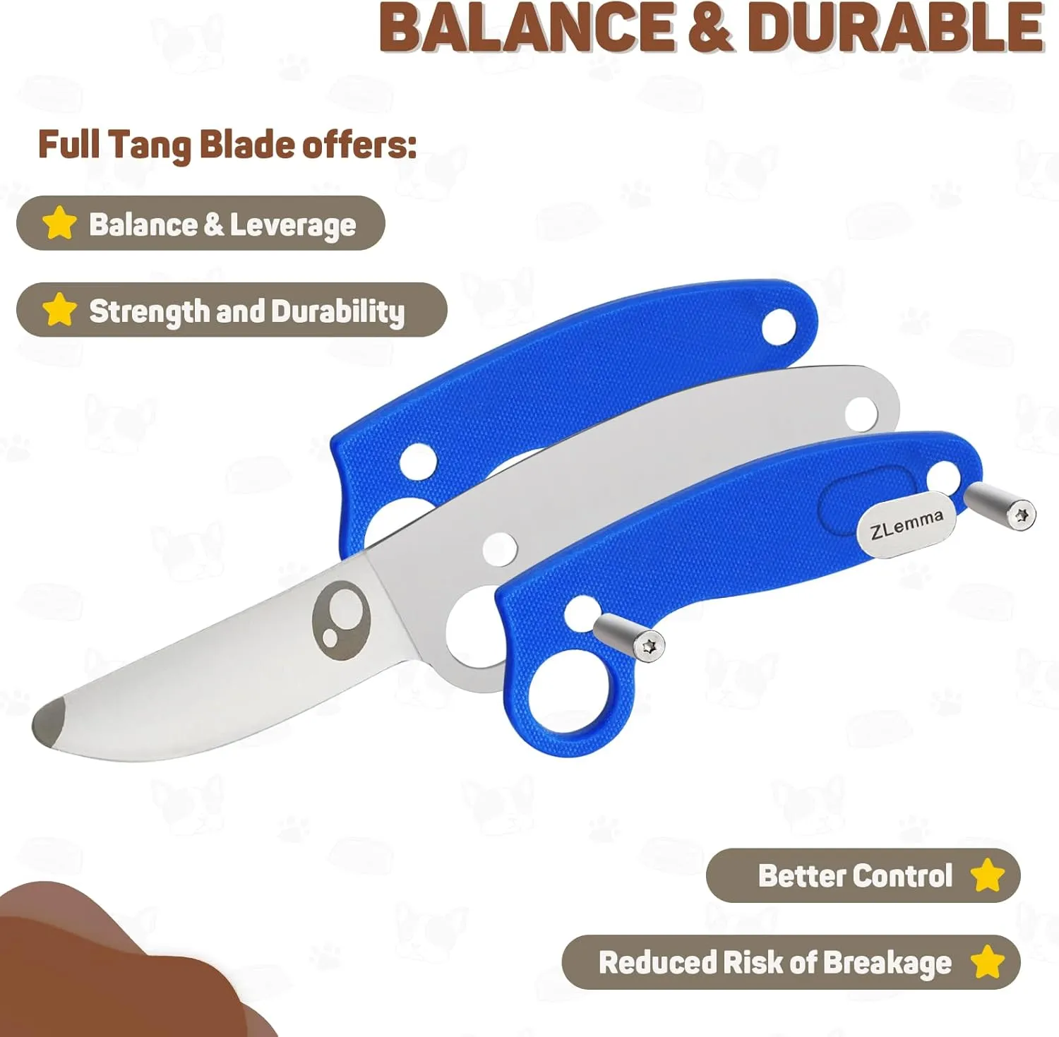 Kids Knife Boy Scout Knife with Educational Ring & Sheath & Rounded Tip - Whittling Knife Blue G10 Handle for Boys 8-12 First Сamping Cutting