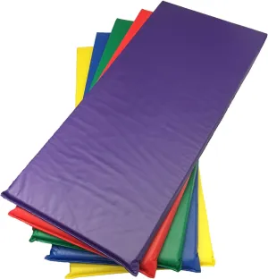 KinderMat Kids Rest Mats (5-Pack), Rainbow Designer, Non-Folding, 2-Inches Thick, 2" x 22" x 48", Red, Yellow, Green, Blue, Purple, School, Home, Daycare, 100% Made in The USA