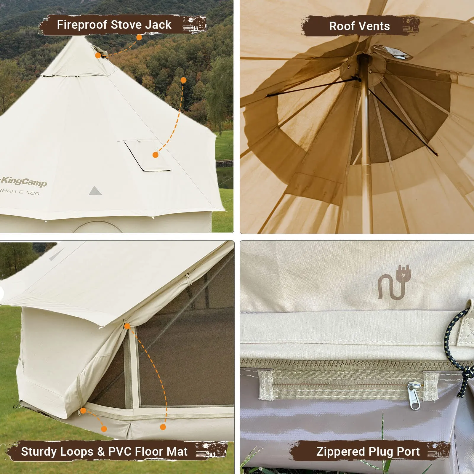 KingCamp KHAN C 400 Canvas Camping Tent