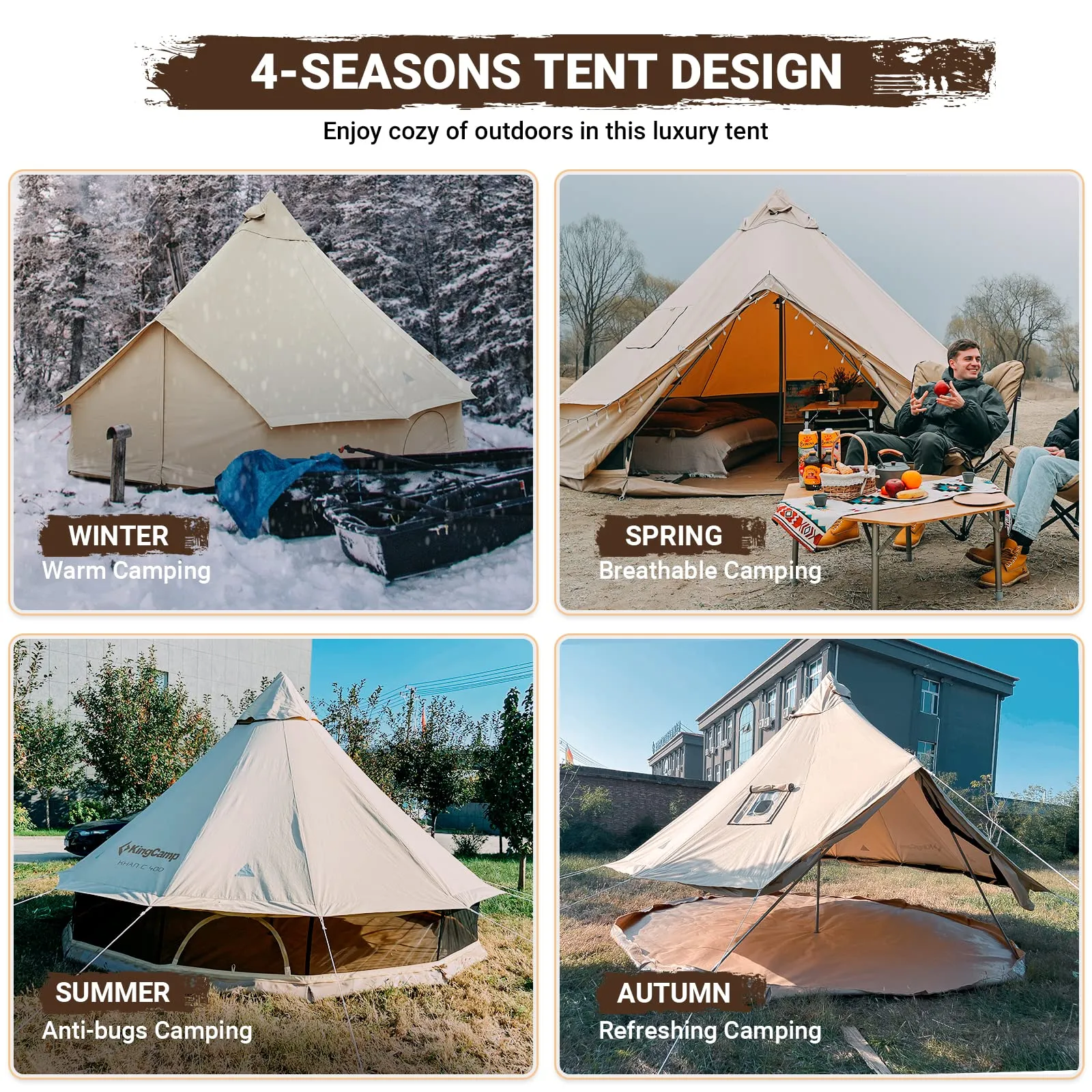 KingCamp KHAN C 400 Canvas Camping Tent