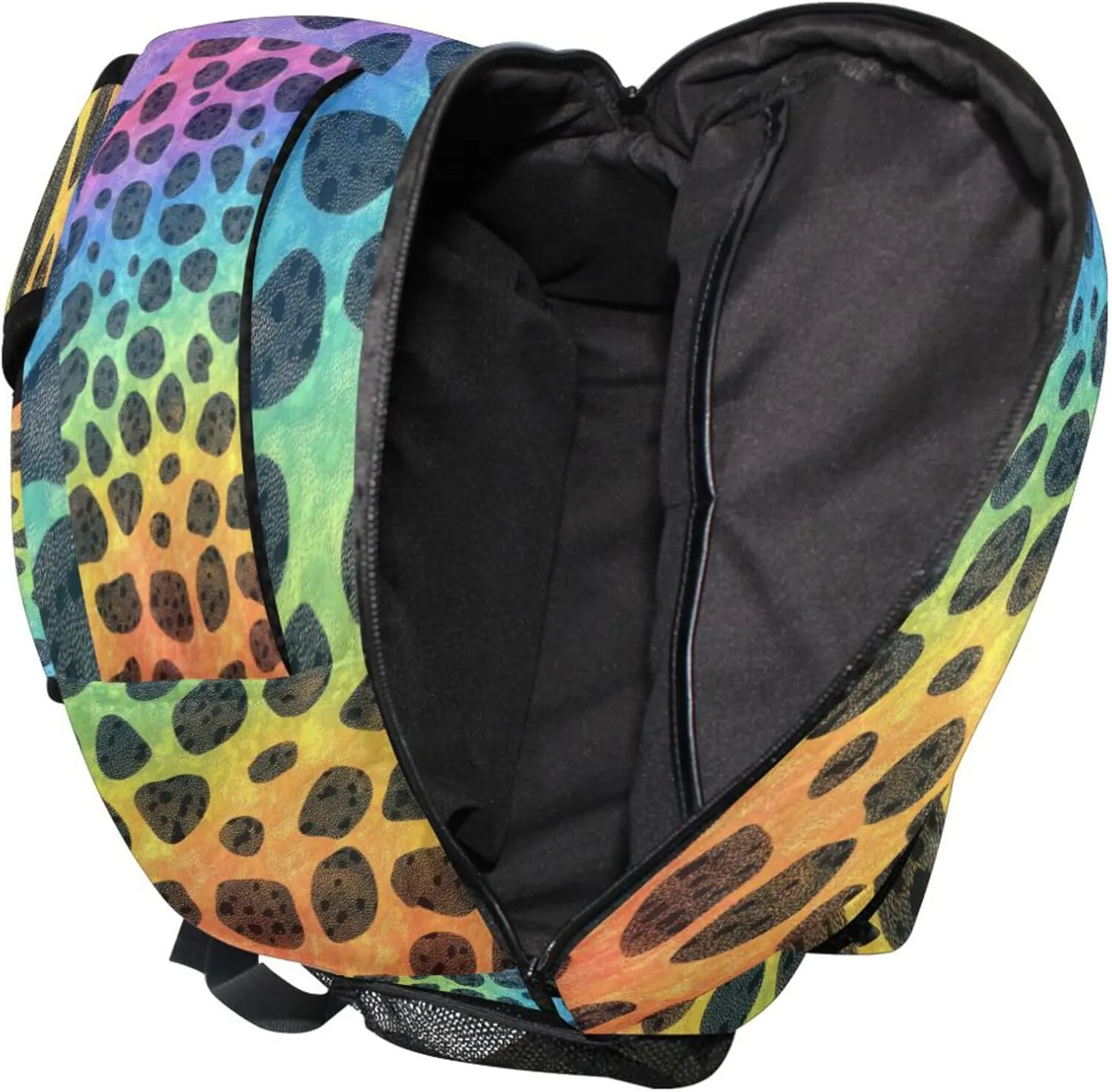 KLL Sport Backpack for Teenager Waterproof Travel Laptop Backpack with Chest Strap for Travel Trip Colorful Leopard
