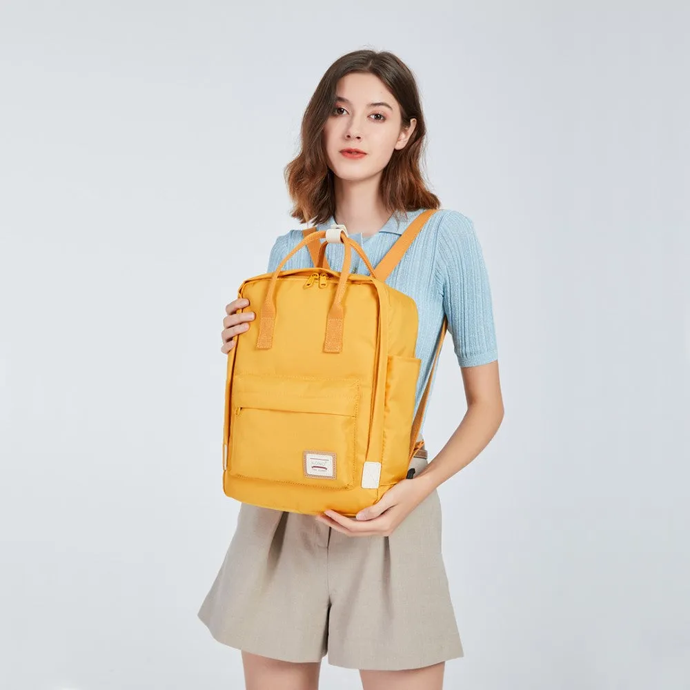 Kono Large Polyester Laptop Backpack - Yellow