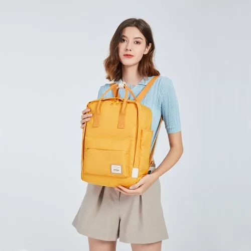 Kono Large Polyester Laptop Backpack - Yellow