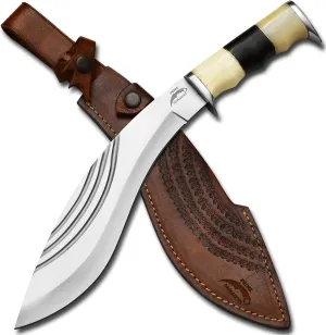 Kukri Machete Knife with Sheath- Cool Tool for Bushcraft and Camping- Best Handmade Gift for Men