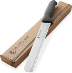 KUTLER Professional 10-Inch Bread Knife and Cake Slicer with Serrated Edge - Ultra-Sharp Stainless Steel Cutlery