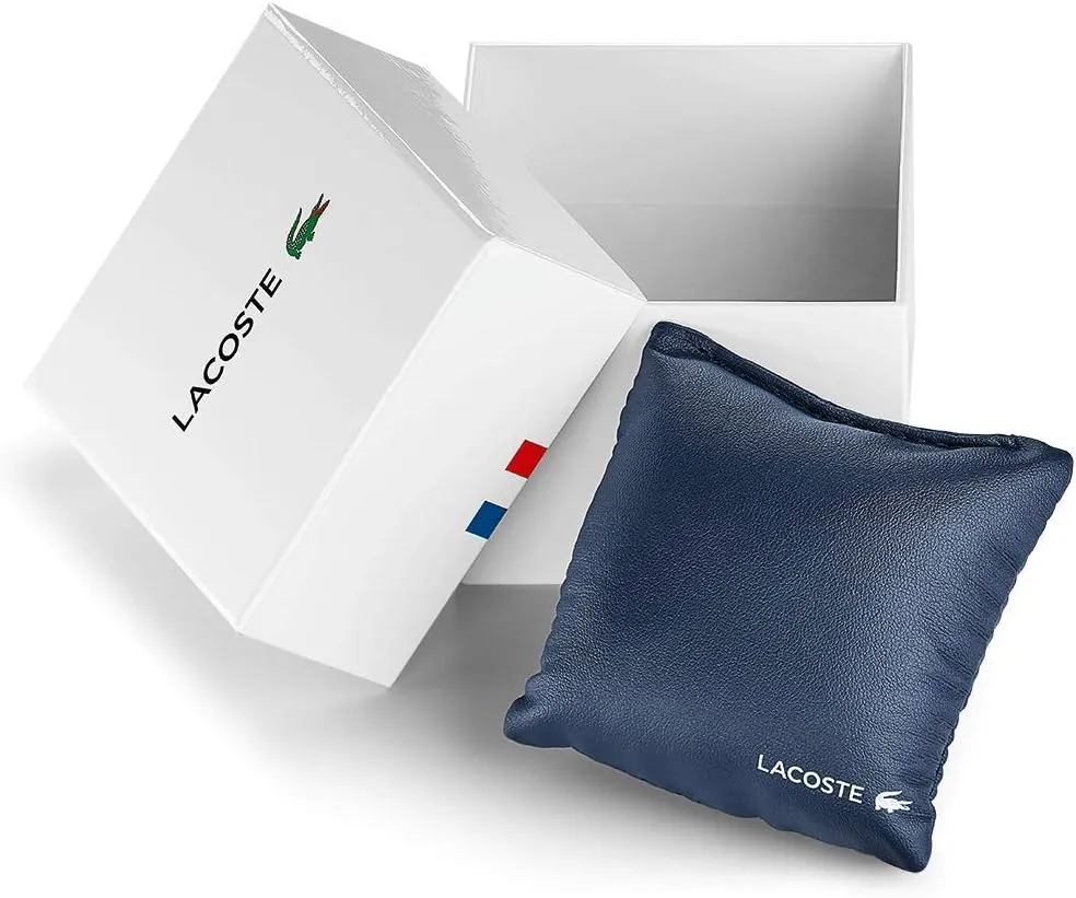 Lacoste Boston Men's Chronograph Watch - Classic Stainless Steel - Tachymeter - Water Resistant up to 5ATM/50 Meters - Modern Design for Him - 42mm