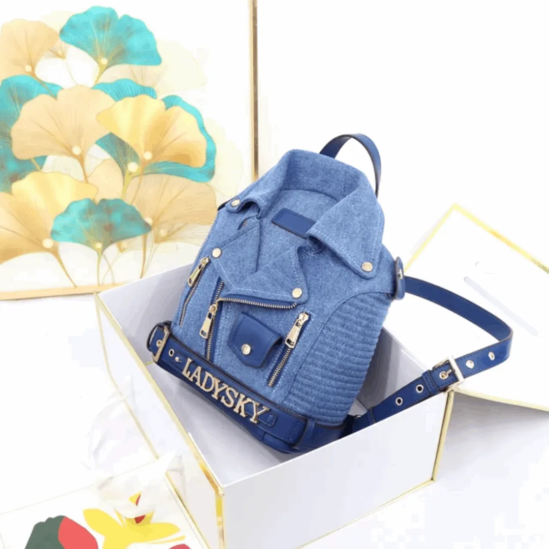 Ladysky Stylish PU Leather Backpack – Trendy & Compact 26cm Handbag for Women