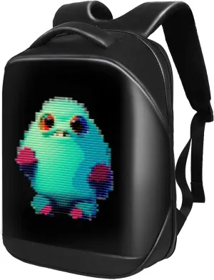 LED Backpack, Full Color Screen Programmable Screen Waterproof Backpack, Men And Women Travel Laptop Backpack