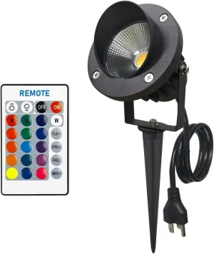 LED Color Landscape Outdoor Spotlight - 120V 25W Remote Waterproof Spot Lights for Yard Garden Tree House Halloween Christmas Lighting